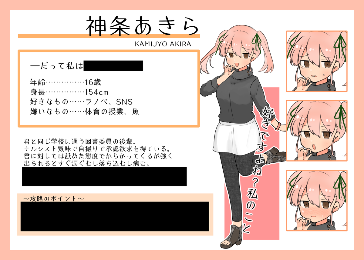 こういう設定画を一部公開しました 