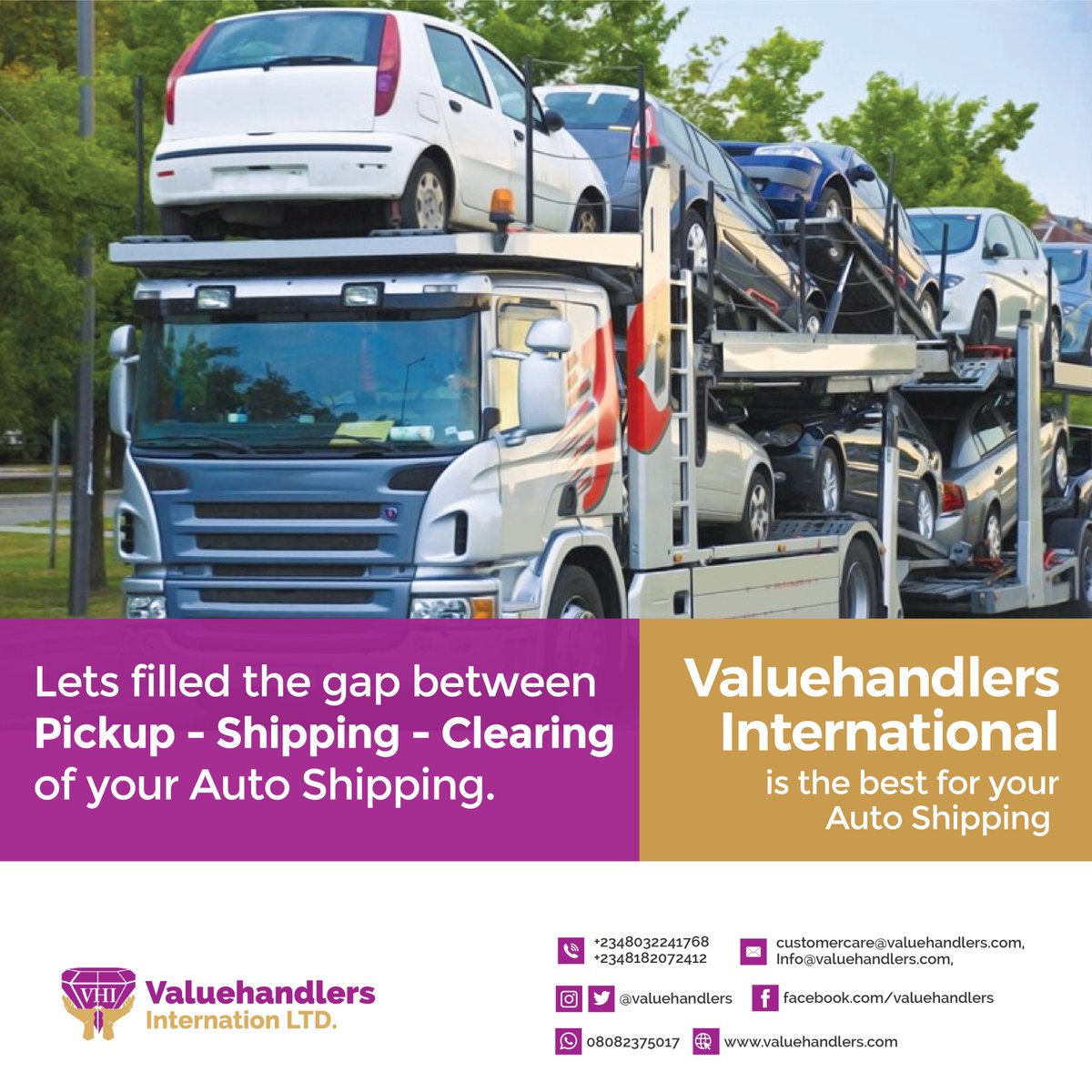 valuehandlers's tweet photo. Valuehandlers International is the leading expert in Auto &amp; RORO shipping to Nigeria. Let's filled the gap between pickup-shipping-clearing of your Auto shipping.
#wednesdaymotivation
#ROROshipping
#autoshipping
#CustomClearing 
#freightforwarding https://t.co/gSAazbjs9e