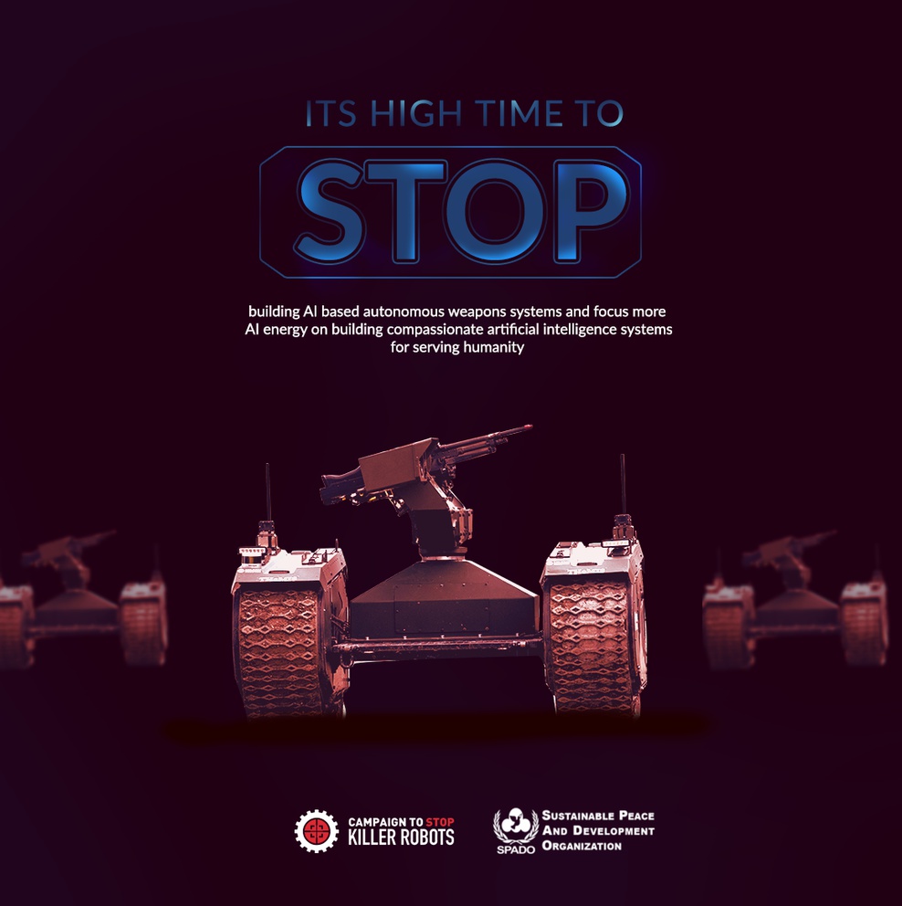 SPADOPakistan's tweet photo. Unless we secure an international ban treaty now no country will be safe from the threat of fully autonomous weapons.
𝐌𝐚𝐫𝐲 𝐖𝐚𝐫𝐞𝐡𝐚𝐦 Coordinator, Campaign to Stop #KillerRobots
#SPADO #UNO #Peace #Stop #Compaign #StopKillerRobots https://t.co/fkvw36jAfp
