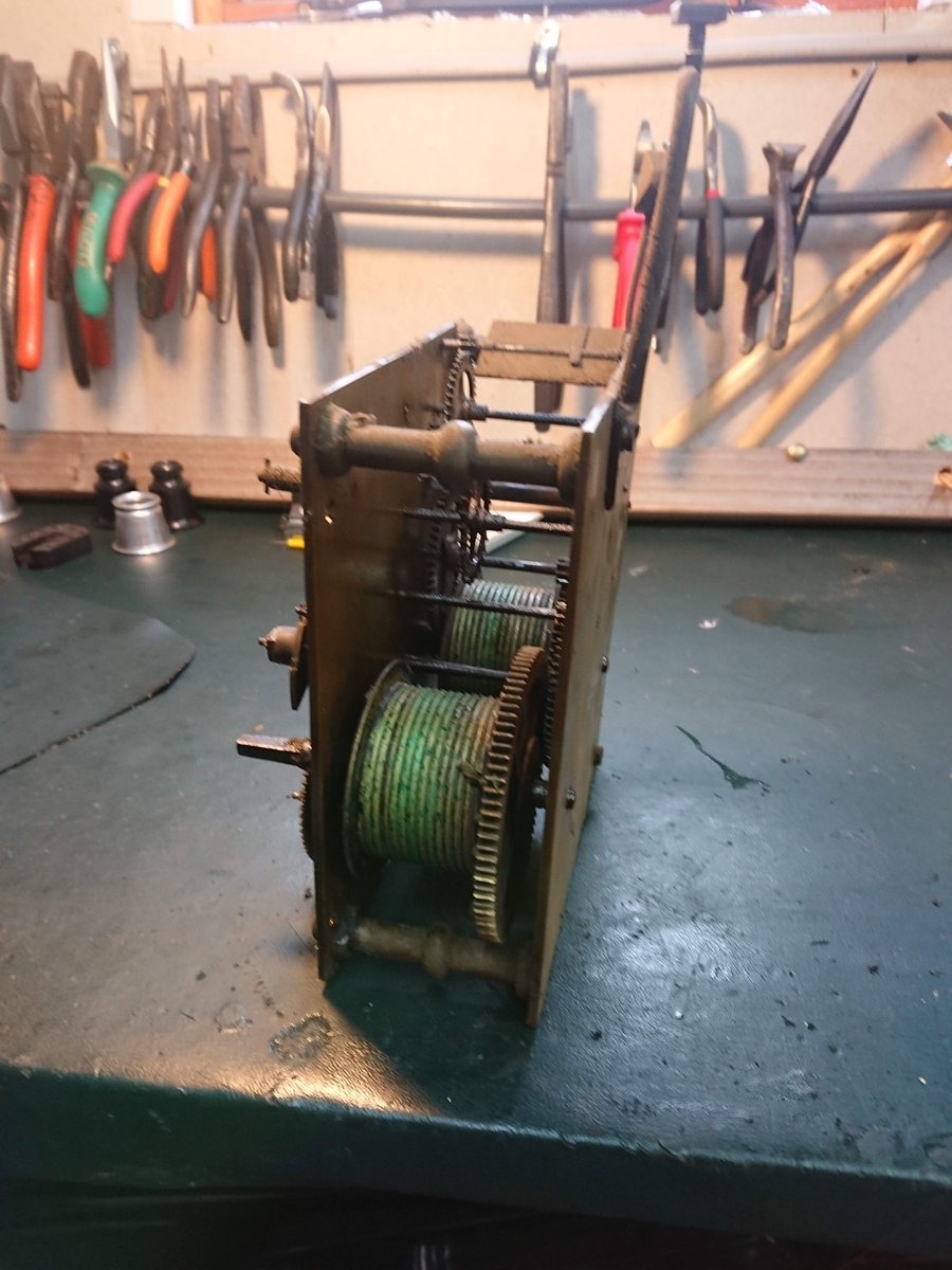 repairs_clock's tweet image. This is the Clock Movement Prior To Cleaning &amp;amp; Servicing, The Clock Has Not Worked For Over 50 Years