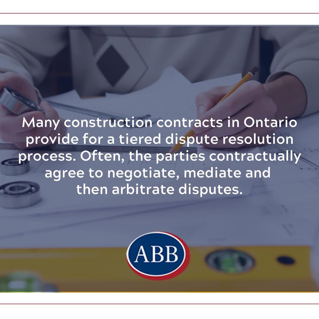 Many construction contracts in Ontario provide for a tiered dispute resolution process. 

Learn more about dispute resolution provisions in construction contracts:

abblaw.ca/news/limitatio…
.
.
.
#constructionlawyers
#ottawaconstructionlawyers
#ottawaconstructionlawexperts