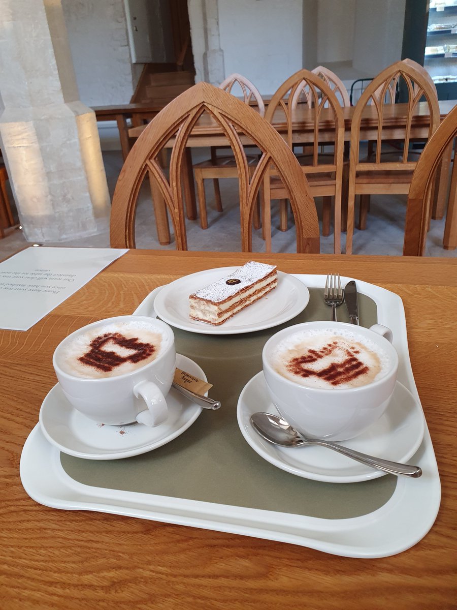 But first, refreshments in the Undercroft Café. Tables have been spread out, baristas are wearing PPE and behind a Perspex screen, and payments are contactless. Very tasty!