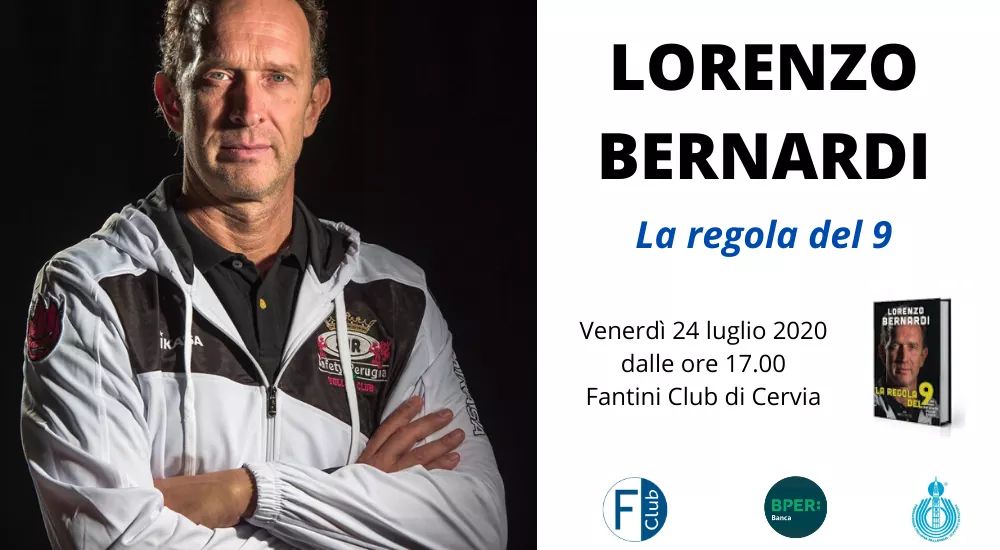 BPER_Banca's tweet photo. #Cervia #FantiniClub, venerdì 24 luglio alle 17 #LorenzoBernardi presenta "La regola del 9" 📚
Modera l'incontro il giornalista #GianLucaPasini.
L'incontro, a ingresso libero, è realizzato in collaborazione con #BPERBanca e #FipavModena.
👉https://t.co/GbSzsrpFCo https://t.co/zQrbqXi8Su