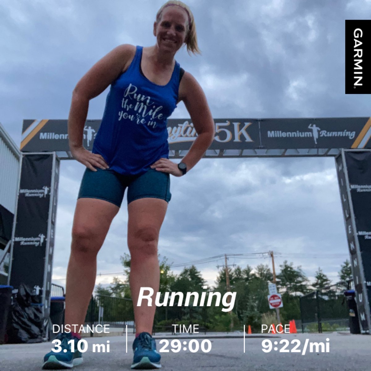 golfingirl525's tweet photo. Started my day w the @MillenniumRun #anytime5k Not my best but not my worst. #beatyesterday #garmin #millenniumrunning https://t.co/zGpkVNmZKi