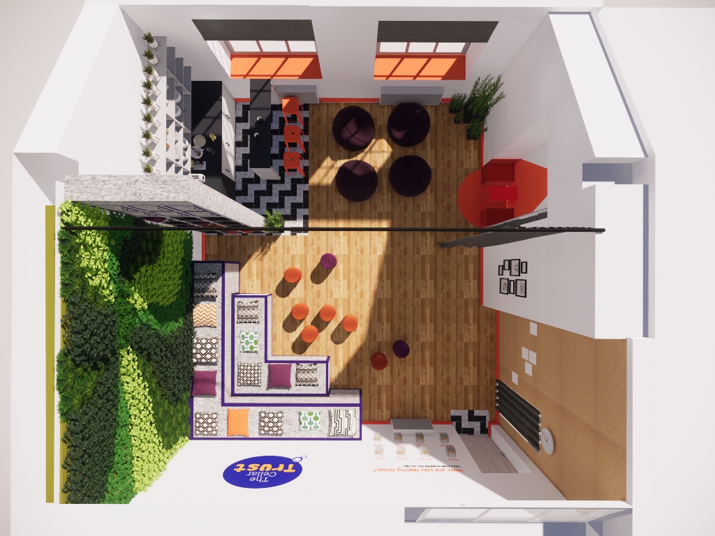 bowmanrileyarch's tweet photo. #WellnessWednesday presenting vibrant &amp; contemporary #interiordesign for #mentalhealth #charity @TheCellarTrust on a #probono basis. The multi-functional space was designed to enhance #wellbeing. #interiordesigner #interiordesign #biophilicdesign https://t.co/oEGeFecI2U https://t.co/31Fnz4BtGs