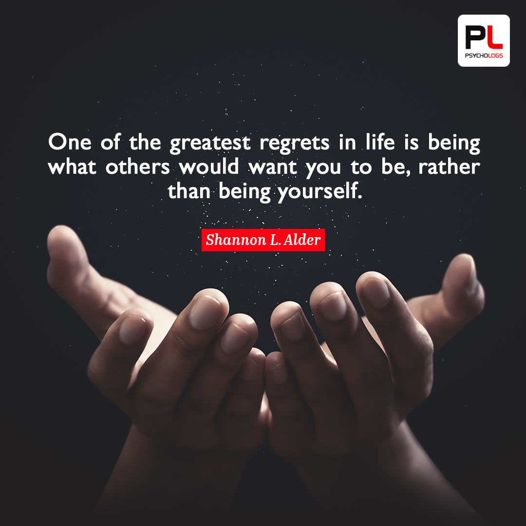 PsychologsIndia's tweet photo. One of the greatest regrest in life is being what others would want you to be, rather than being yourself. 

#regrets #familyproblems #stress #kindness #changes #ratherthan #diffrentperson #psychic #differmindset #ShannonLAlder https://t.co/bcL6h4Goee