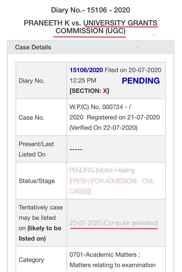 advocate_alakh's tweet photo. I am Grateful to Hon’ble Supreme Court for accepting my prayer to urgently List my UGC Petition tomorrow🙏🏻

We are prepared to assist the Hon’ble Court tomorrow.

Tomorrow we will pray to Hon’ble Supreme Court to grant kind indulgence towards the plight of final year students🙏🏻 https://t.co/HvXnPk09L3
