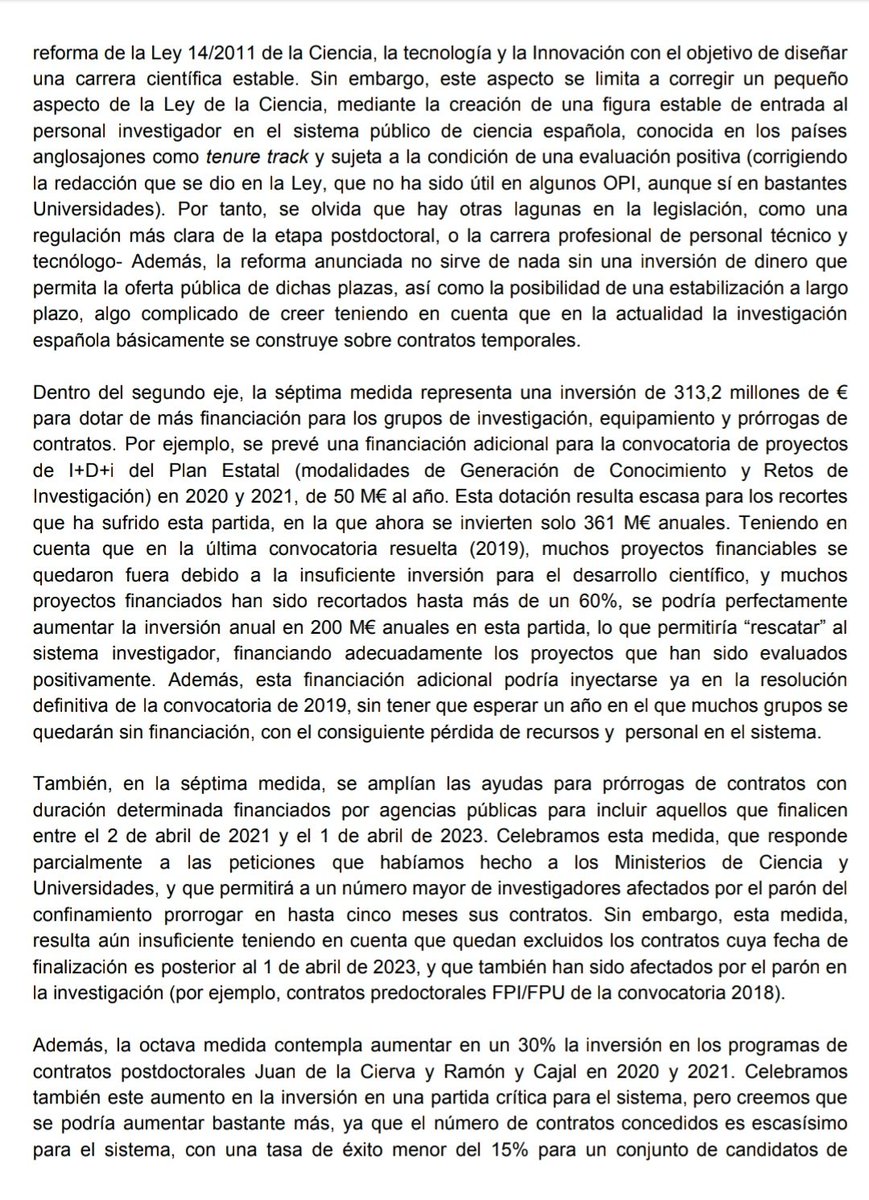 tonnomartinez's tweet photo. El Gobierno ha aprobado un Plan de Choque para la I+D española
Celebramos algunas medidas necesarias, como:

- Completar por fin el modelo de incorporación de investigadores en Hospitales 👏👏

Pero...
Tiene muchas carencias 👇 
#SinCienciaNoHayFuturo https://t.co/1gw1D8bALX
