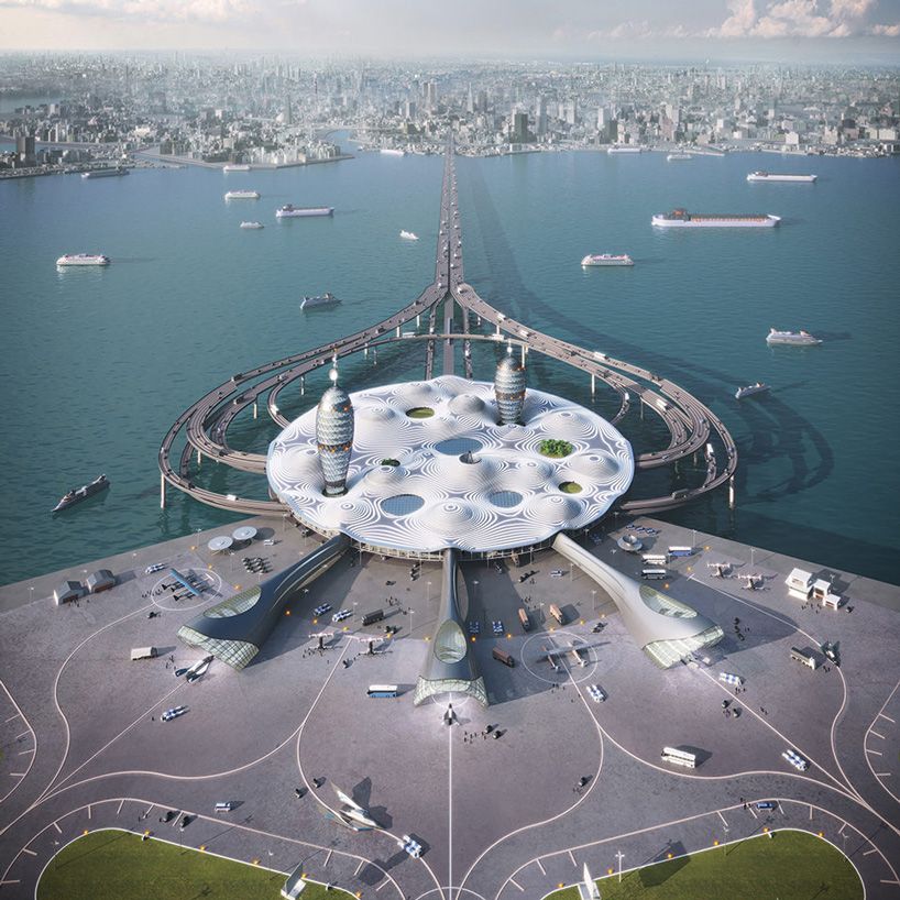 designboom's tweet photo. 'spaceport city' by @noiz_architects is a transport hub for commercial space travel in japan https://t.co/52TEwj2QCk https://t.co/IdVz0RgrWd