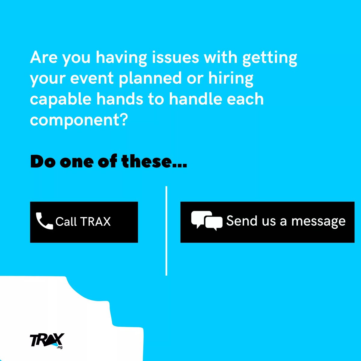 Mmakamba8's tweet photo. We are available to answer your questions and deliver premium service at your event(s)⠀
Call 08092427901,08068736365⠀
#traxforevents #weddings #birthday   #southsouthevents #photography #eventpromotions #ticketingandactivation #naijaweddings #naijaevents #bellanaija #uyoevents https://t.co/oo3n1aIiLP