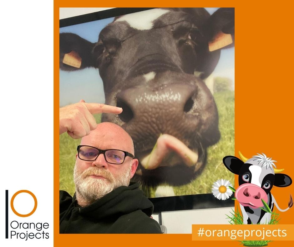 OrangeProjects's tweet photo. ๐ Every #inspiring #office has a favourite feature! At #OrangeProjects, we're no different; proudly introducing our #Boss ๐ #Daisy the #Cow, with our #mascot Jon! ๐
Daisy is a great source of joy...it's the little things in life, or rather the 6ft photo things in life! ๐ https://t.co/Kw4TsxGf2j