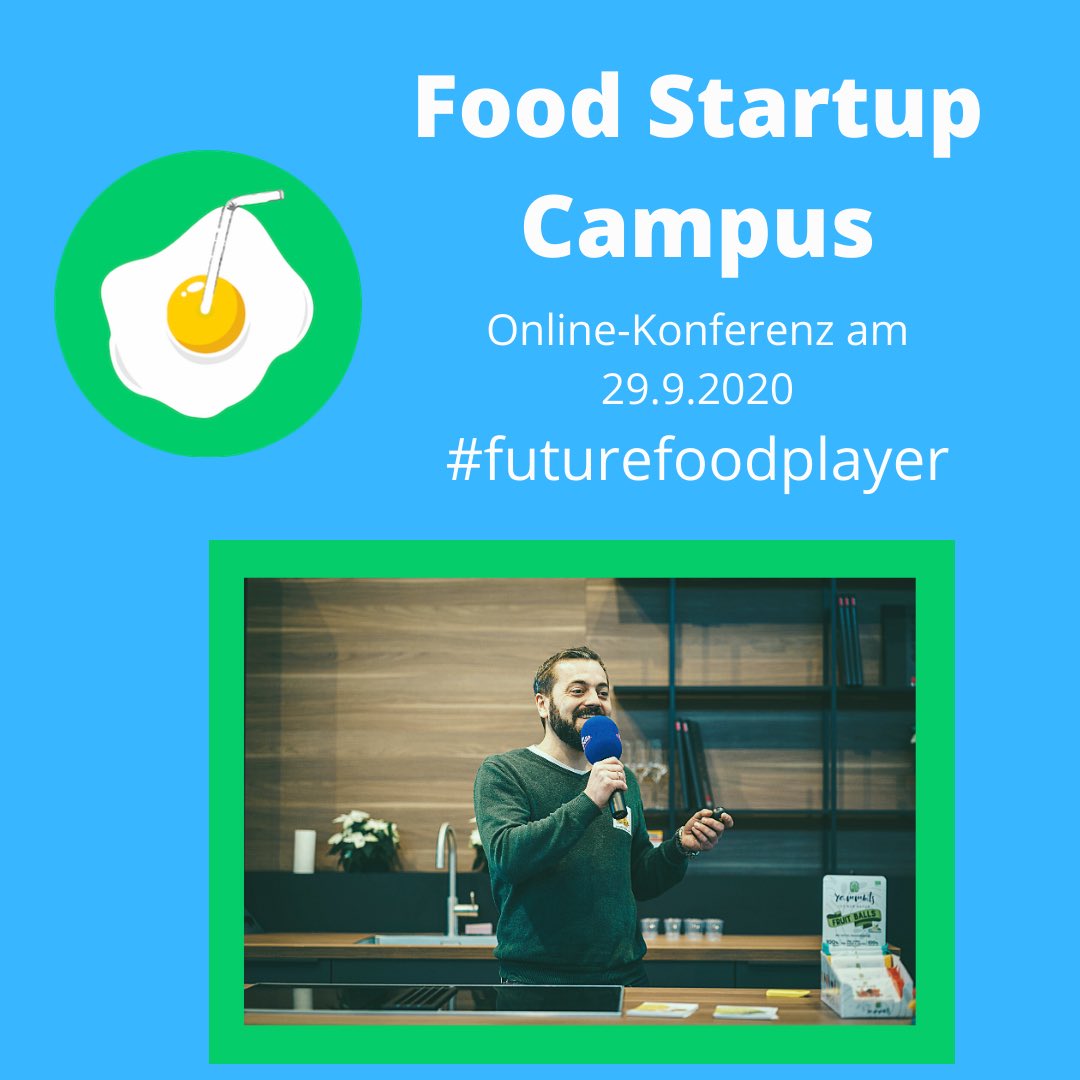 #futurefoodplayee: Am 29.9.2020 gibt es die neuesten Praxistipps und Best Practise Beispiele für #foodstartups und Gründer.🚀 Jetzt ein Early Bird Ticket für den Foodstartup Campus sichern. foodstartupcampus.de <a href="/ClErnaehrung/">Cluster Ernährung</a> @f3Magazin