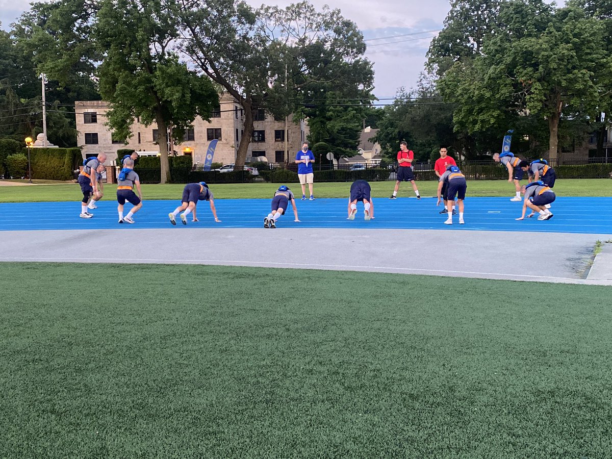USMMA_SportsMed's tweet photo. Stations on the Track with @USMMAEQUIPMENT! #GoodMorning2024! #BurpeesBeforeBreakfast @USMMA_Athletics @USMMA_Alumni @UsmmaO https://t.co/EovYC59jLl