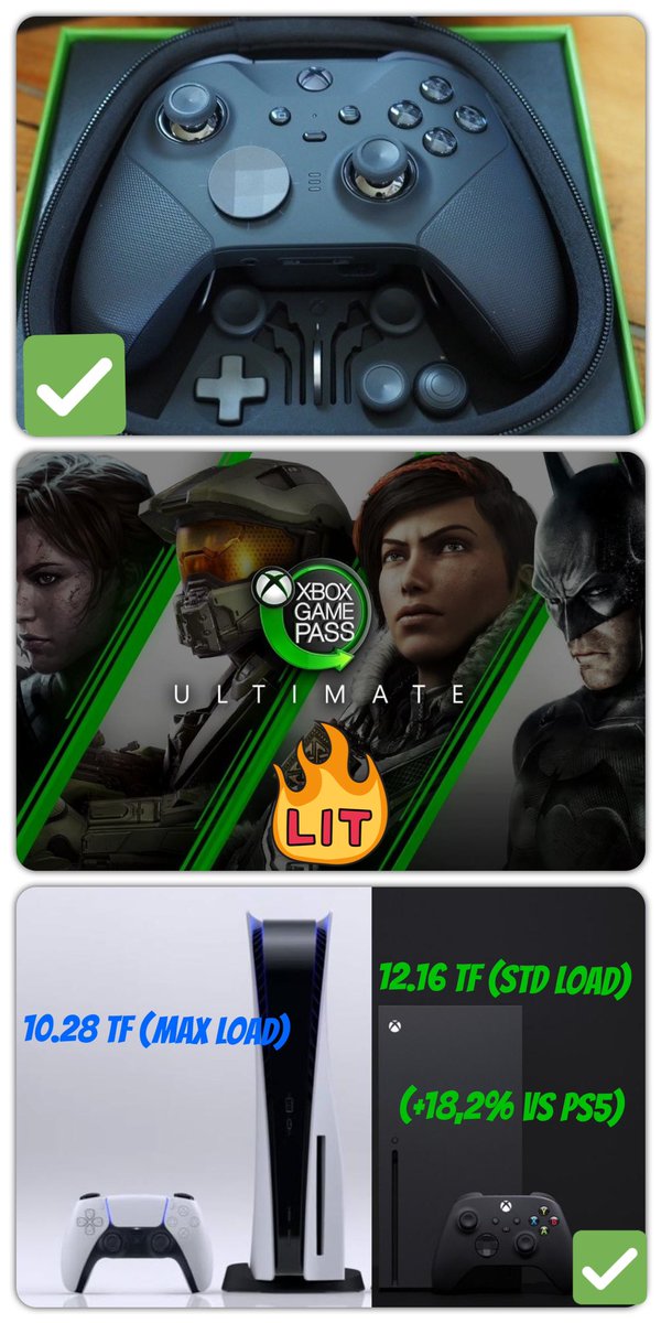 JordiSpijker's tweet photo. Really looking forward to the Microsoft showcase. They got the best controller (Elite v2), best services (Gamepass Ultimate) and best console (much more power in a much smaller box) for next gen CoD, Cyberpunk and GTA. So please let the games + price be top notch as well! Stoked! https://t.co/QOg9oL6f2X