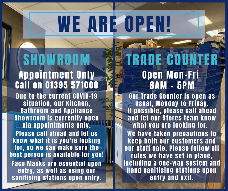 Fords (@fordssouthwest) on Twitter photo WE ARE OPEN! π
Our Trade Counter is open Monday - Friday, 08:00 - 17:00.
Our Showroom is open via appointment.
All of our regular services are running as usual! β‘οΈπ§
For any Plumbing, Heating, Electrical issues, call us on 01395 571000 or drop us an email on info@fords.co.uk WE ARE OPEN! π
Our Trade Counter is open Monday - Friday, 08:00 - 17:00.
Our Showroom is open via appointment.
All of our regular services are running as usual! β‘οΈπ§
For any Plumbing, Heating, Electrical issues, call us on 01395 571000 or drop us an email on info@fords.co.uk