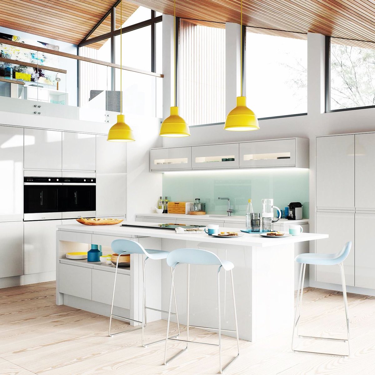 vividkitchens's tweet image. Introduce a feeling of lively, joyful, energetic positivity in the kitchen with touches of yellow against a bright and neutral colour scheme. See more about colour theory here: vividkitchens.co.uk/blog/2020/1/11… #kitchendesignideas #kitchencolours #colourtheory