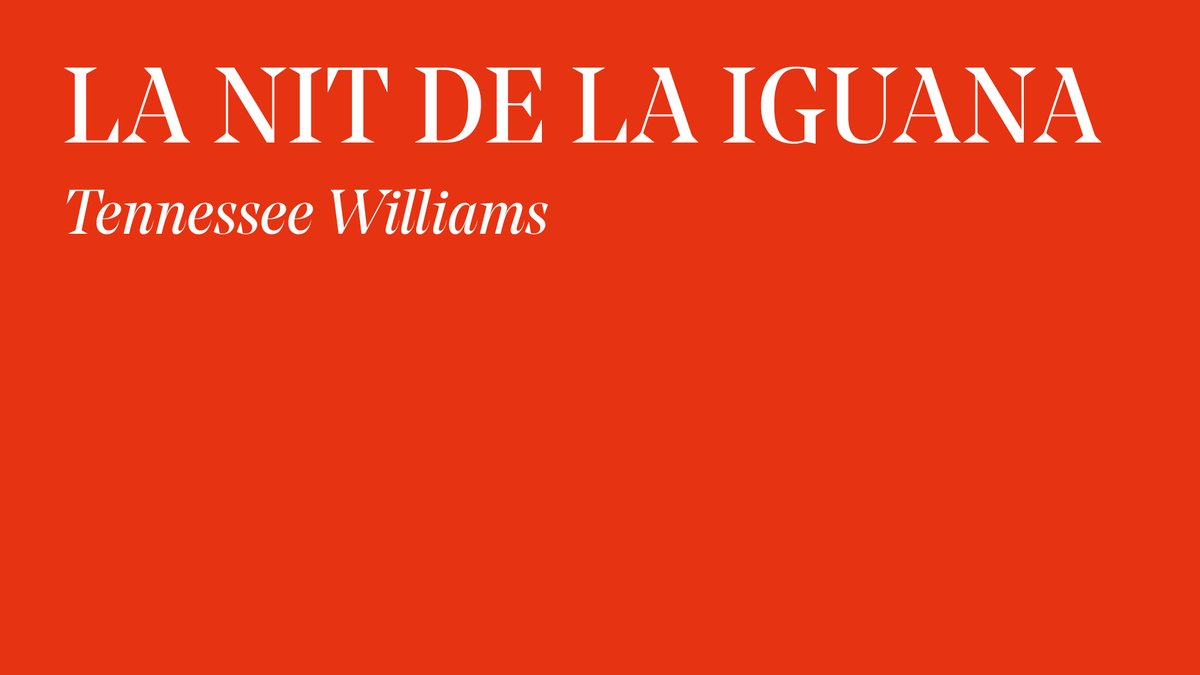 teatrenacional's tweet photo. 🔴Carlota Subirós dirigeix #lanitdelaiguanaTNC, endinsant-se en l’erotisme crepuscular de Tennessee Williams.
La Nit de la Iguana s’immergeix en el malestar del món globalitzat, íntimament amenaçat per la banalització turística i les seves promeses encapsulades.
📍#SalaGran https://t.co/RufdplA3N4