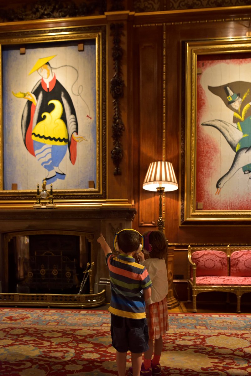 Teenage evacuee Claude Whatham was asked to recreate fairy-tale characters. After the war the portraits by Sir Thomas Lawrence were returned to the Chamber. The panto pics have been revealed just once since the war, following the fire of 19921  @RCT2  https://www.tapatalk.com/groups/theroyalwindsorforum/claude-watham-and-the-waterloo-chamber-pantomime-p-t2428.html