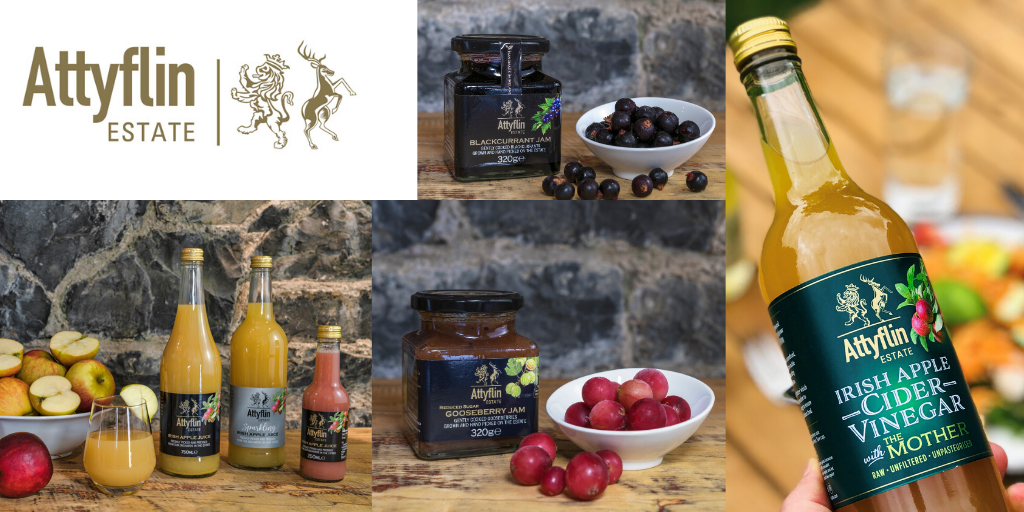attyflinestate's tweet photo. The #Attyflin Estate team is busy in #Galway this week so please keep an eye out for our Irish apple juices, Irish apple cider vinegar, preserves and chutneys on the shelves of your favourite stores and cafes.
PS All good coffee stops recommendations very welcome! https://t.co/SIiYpKUJ2z