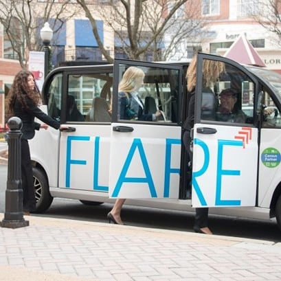 We supplement existing transit and mobility options in underserved areas

Complementamos las opciones de movilidad y tránsito existentes en áreas con transportación reducida.

#flare #takeaflare #flarerides #electricjitney #micromobility #electriccarrier #metroDC #ArlingtonVA