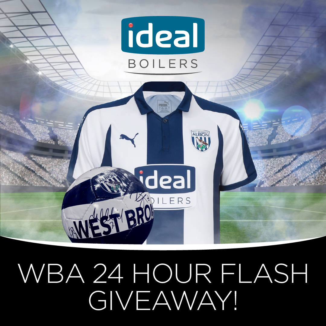 idealheating's tweet image. 🚨24 Hour Flash Giveaway🚨 

To celebrate the last game of the season - we've got lots of prizes* for you!

To enter:
⚽ Follow us
⚽ Tag 2 WBA fans 
⚽ Retweet

*Includes: Shirts, Balls, Water Bottles and Boilerman Air Fresheners. Winners picked at random and win one prize each.