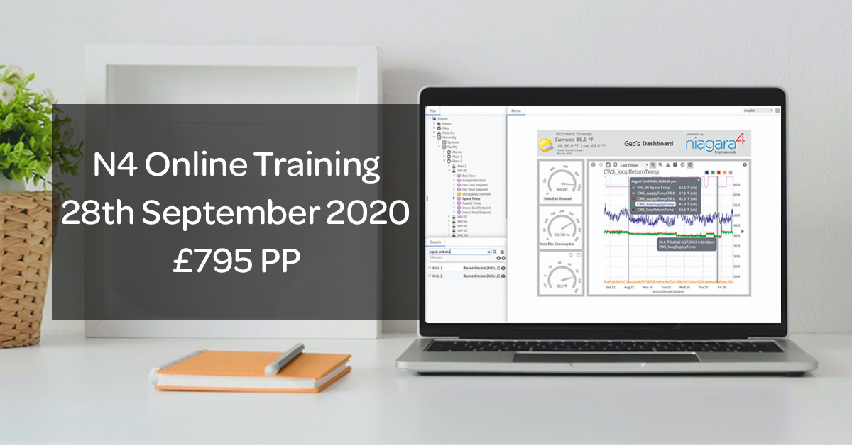 Our next <a href="/TridiumInc/">Tridium Inc.</a> Endorsed Online Niagara4 Training Course date has been announced, taking place week commencing Monday 28th September.

Book your place now for only £795: lnkd.in/dqxPmnm

#Tridium #Honeywell #Niagara4 #N4 #OnlineTraining #NiagaraTraining