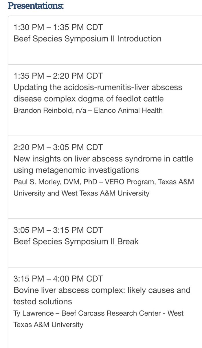 BeefNUT54's tweet photo. Join us today at 1:30 Central for new data relative to the liver abscess disease complex! Beef Species Symposium II https://t.co/SQPzjBx170 #ASAS @CritterChatter #virtualanimalscience2020 https://t.co/ALbSxf6Nmc