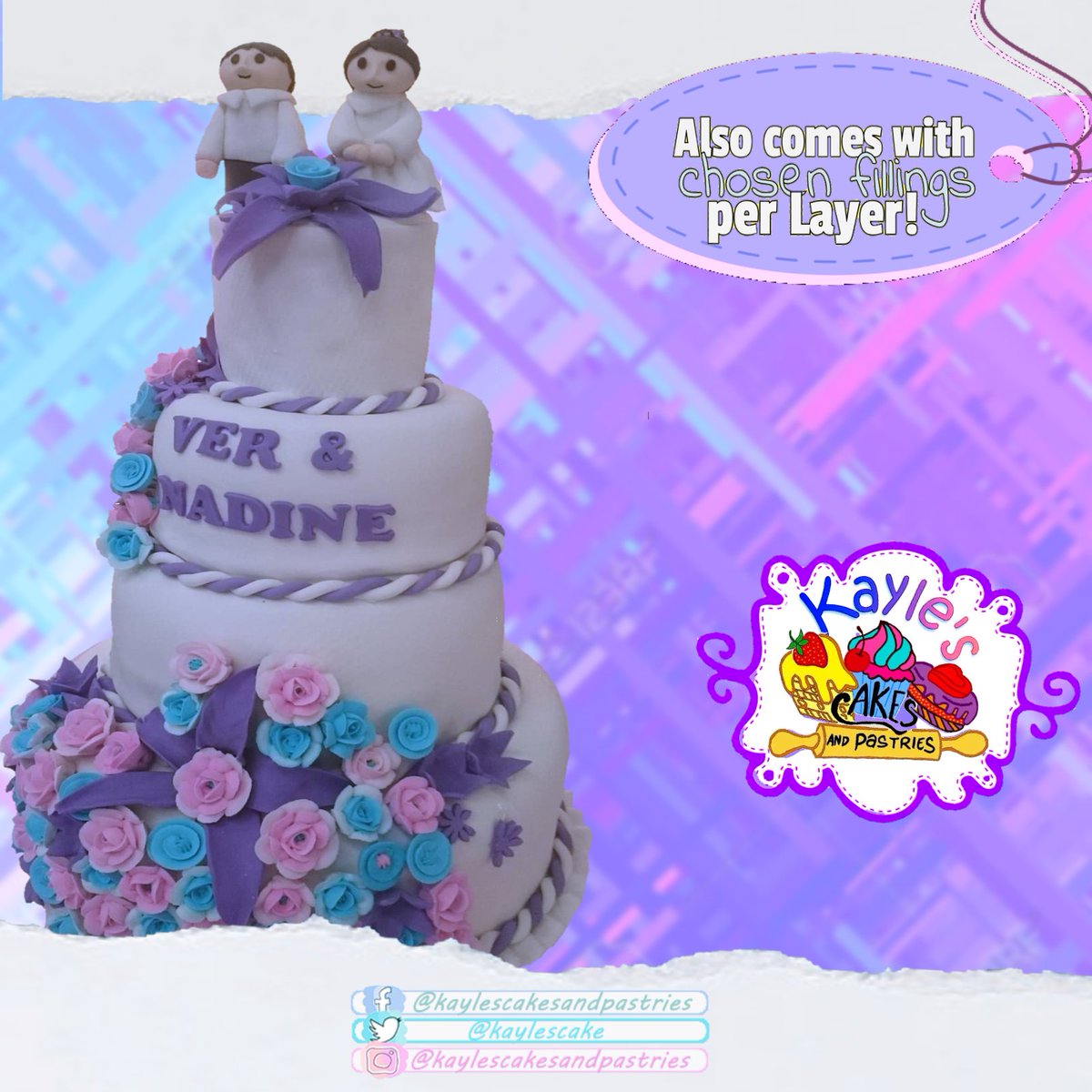 kaylescake's tweet photo. We got you covered!
𝕂𝕒𝕪𝕝𝕖'𝕤 ℂ𝕒𝕜𝕖𝕤 𝕒𝕟𝕕 ℙ𝕒𝕤𝕥𝕣𝕚𝕖𝕤 are open for rush orders as long as we have your ingredients on check!!
#Kayle'sCakesAndPastries
#CustomizedCakes⠀
#DesignCakes
#ThemedCakes
#FondantCakes⠀
#Boiled-IcingCakes
#Purple-ThemedCakes ko https://t.co/Rygi0uHn8A