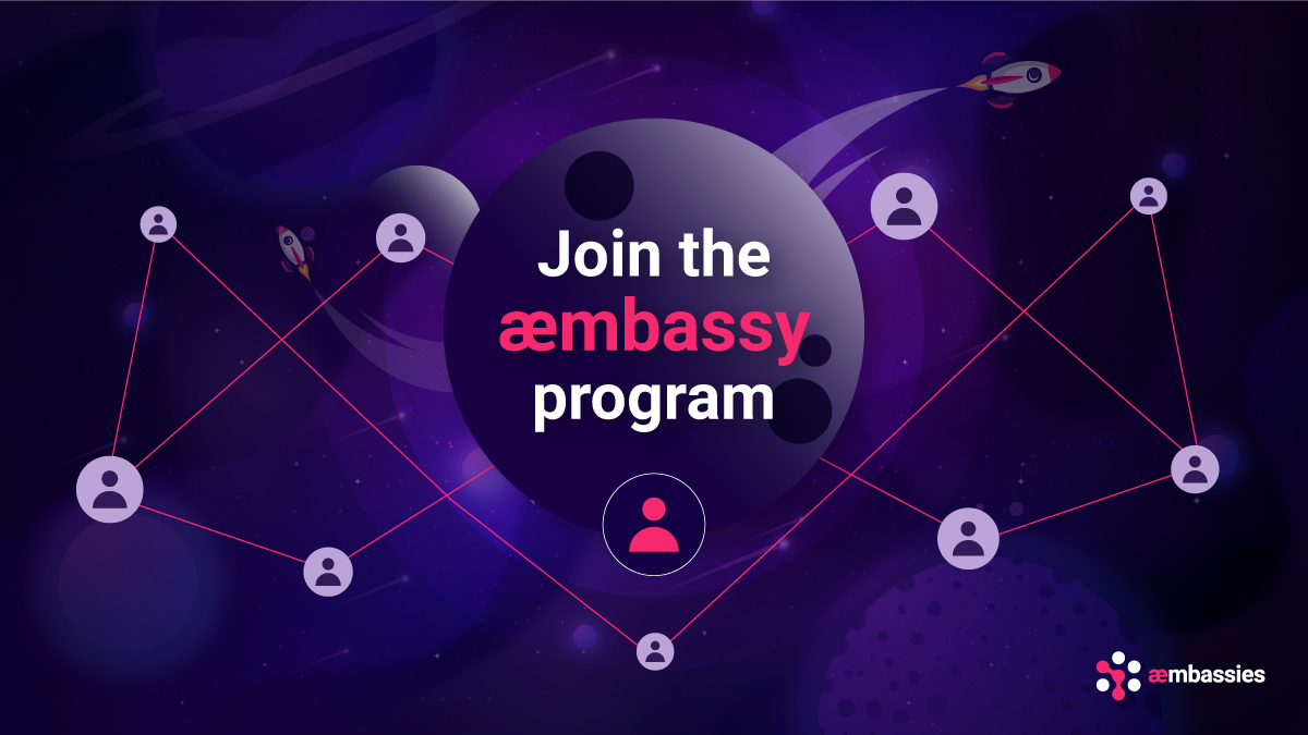 aeternity's tweet photo. Build up your local #æmbassy and grow your blockchain ecosystem together with æternity!
Get access to a pool of bounties for #developers and entrepreneurs alike & go full speed ahead with the new æmbassies spaceship!🚀
https://t.co/SUCeEA7A6Q
#aembassy #aembassador #aecosystem https://t.co/cBZ27ofj3T