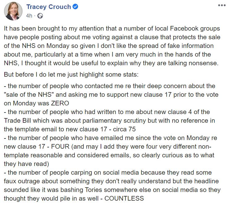 I've seen a number of Conservative MPs being forced to come out to make a public statement in reaction to the Green & Labour Party dirty tricks. In short, they stapled a pointless amendment to force MPs to vote against a popular statement, so they can whip up an online mob.