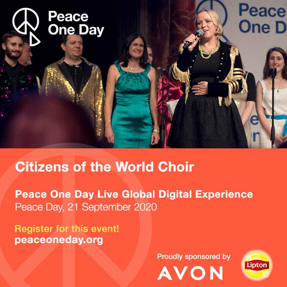 JeremyGilley's tweet photo. Citizens of the World Choir are performing at the Peace One Day Live Global Digital Experience on #PeaceDay, 21 September 2020. We are absolutely honoured and delighted!

#UN75 #shapingpeacetogether #Stand4Her #Lipton #Liptonicetea #qualityconnections #bettertogether https://t.co/FSRTSDwIXh