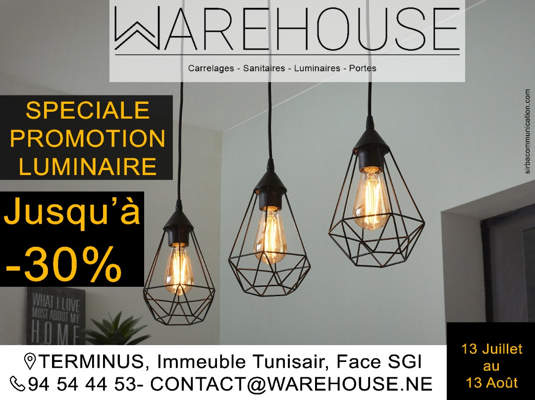 WarehouseNiger's tweet photo. Du nouveau pour vous à #Niamey, Warehouse votre nouvelle boutique de vente de matériaux de #construction, #carrelage, #sanitaire, #luminaire et #portes...
Nous sommes en promo du 13 juillet au 13 Août, profitez de jusqu'à 30% de réduction sur beaucoup d'articles https://t.co/ZgSLJGrmG6