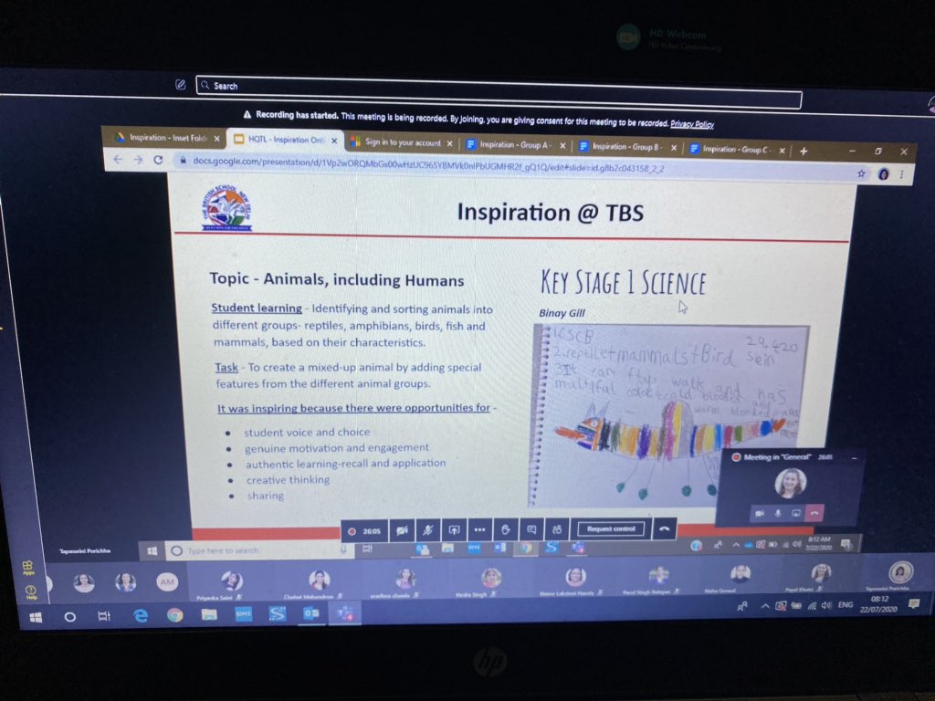 sneh_wadhwaney's tweet photo. Day 2 of the online teaching #TBSINSET2020 : excellent sessions on #HQTL run by colleagues. I attended the Inspiration online session, a thought-provoking hour on #resilience by @simonmann01 and learned about the fantastic work by the #PLC on community service across @TBS_Delhi! https://t.co/Hjapgf6XrI