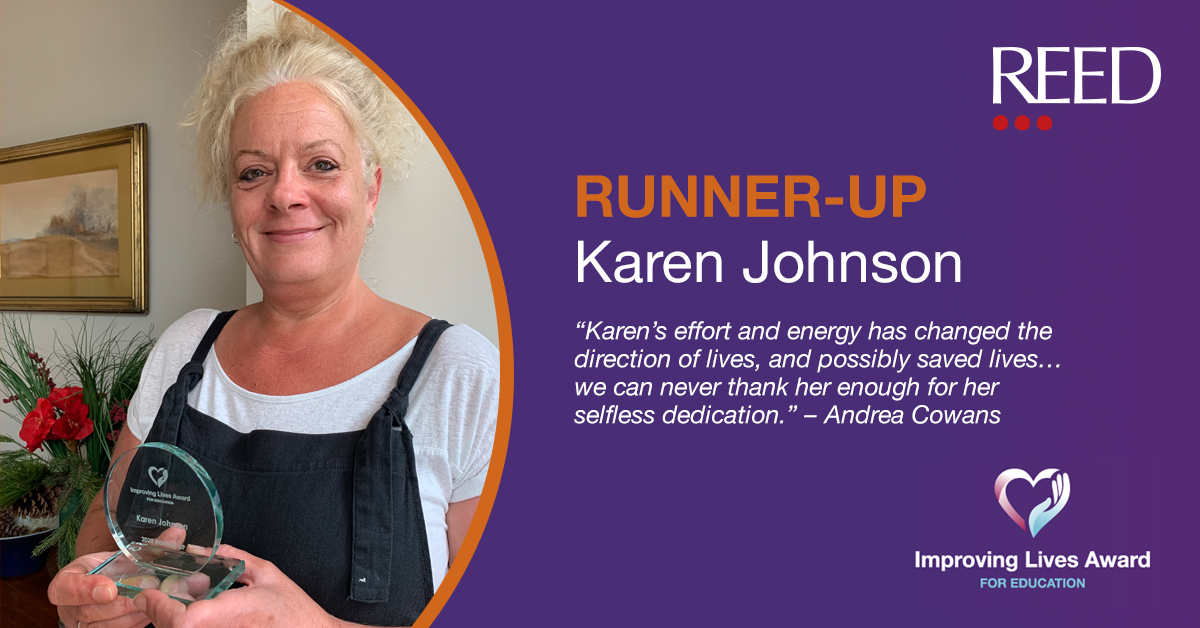 reedglobal's tweet photo. Well done and congratulations to Karen Johnson, runner-up in the Reed Improving Lives Award for Education.
Find out more about Karen’s nomination: https://t.co/4lfRLND7Lh
#ReedImprovingLivesAwards #ReedEducation #education #COVID19 #Leeds #furthereducation @leedscitycoll https://t.co/sxpBKzqwTM