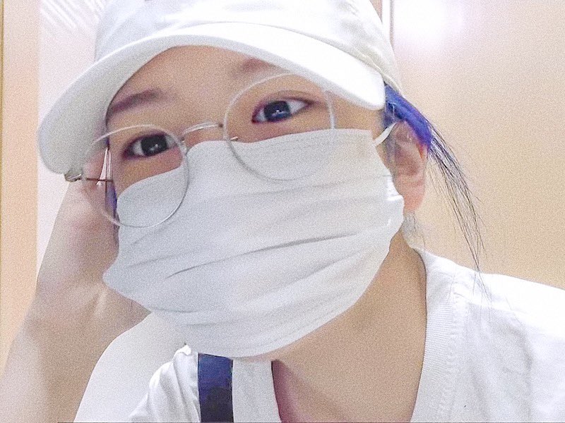 She's so cool even half of her face is not visible