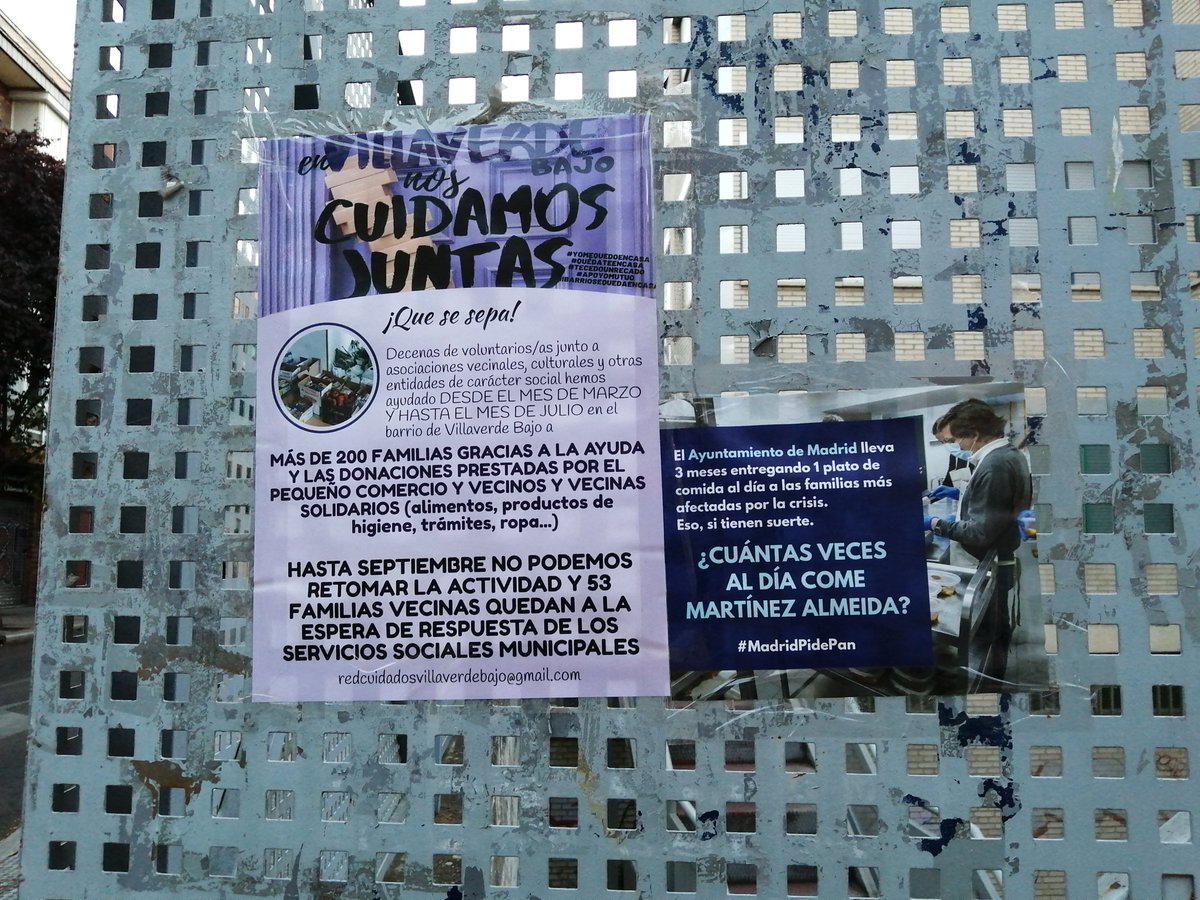 LaUnidadEste's tweet photo. ➡️ Seguimos informando de la existencia de la #RedDeCuidadosVillaverdeBajo porque en Septiembre retomaremos la actividad
✅ Porque aquí hay un #BarrioDigno con #SolidaridadVecinal dispuesto a cuidarse colectivamente https://t.co/ao4lkhTOVr