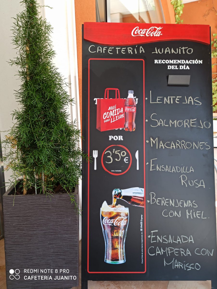 Juanito_Bar's tweet photo. Platos del día!
Disfrútalos en nuestro local o en casa pidiéndolos para llevar!
Y ahora pidiendo nuestro men�� para llevar tu refresco 500ml gratis.
#cocacola #menúdeldia #menúdiario #gastronomía #Cabra #LaSubbética #promoción #hosteleríaconcorazón #platodeldía #comidaparallevar https://t.co/s3l2FTyhQW