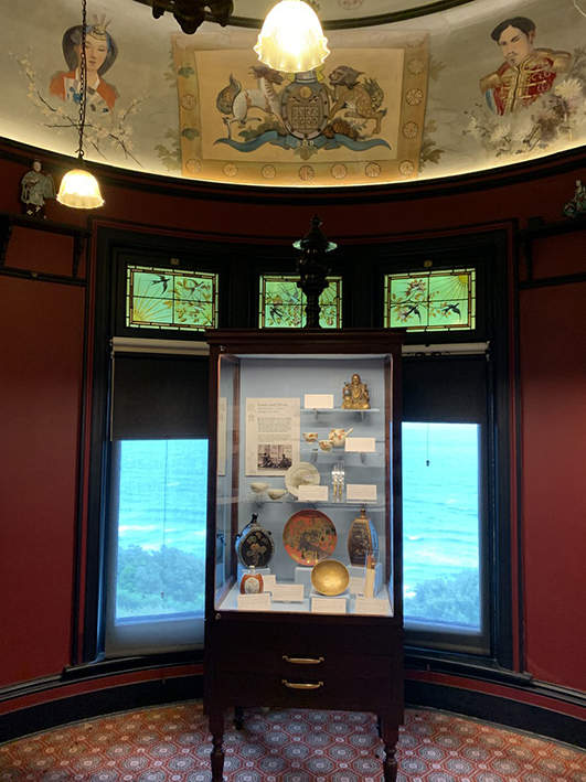 Recently completed project for Russell-Cotes Art Gallery &amp; Museum.  The Mikado Room displaying Japanese Collection including bespoke display cases, innovative object mounts and lighting to enhance ceiling friezes