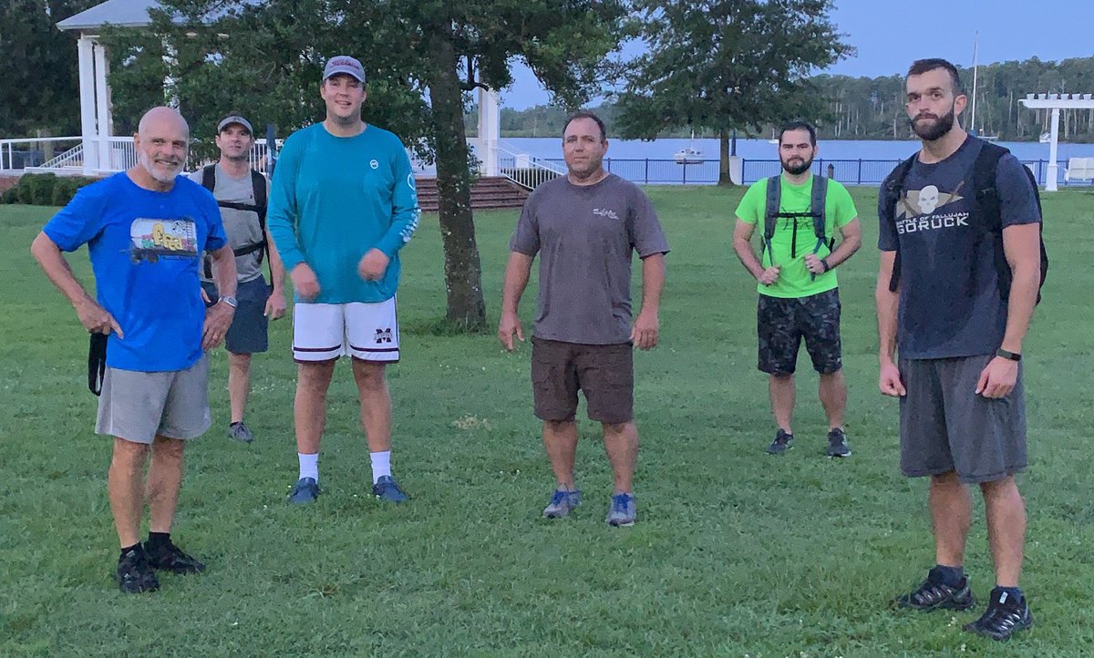 Cadmus126's tweet photo. ⁦@F3WashingtonNC⁩ had a 6-PAX this morning trying to beat the heat with a ruck around town.  Good to see some faces we haven’t seen in a while. https://t.co/atnR0xVFrh