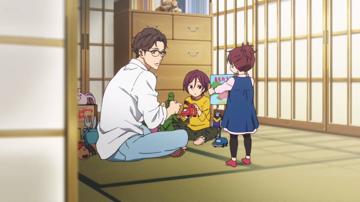 thread of matsuoka sibling but as you scroll down they grow older together with their dad
