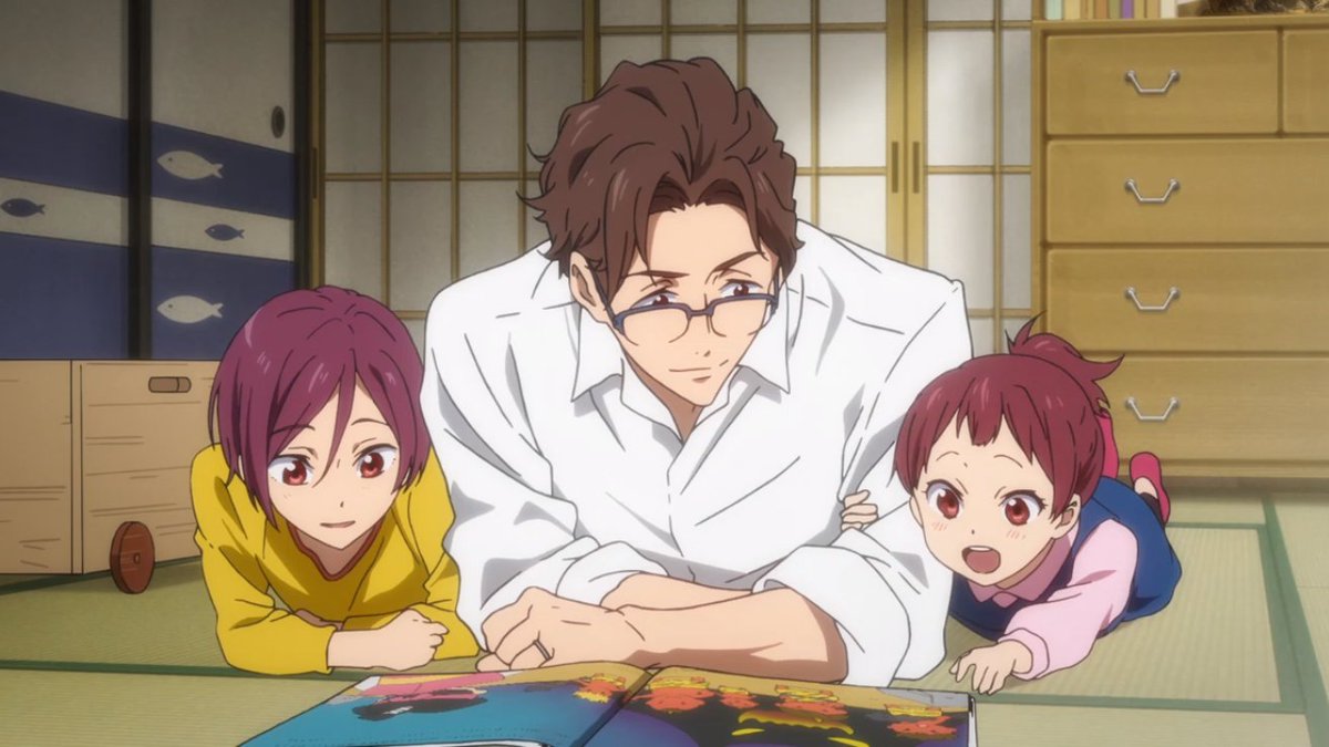 thread of matsuoka sibling but as you scroll down they grow older together with their dad