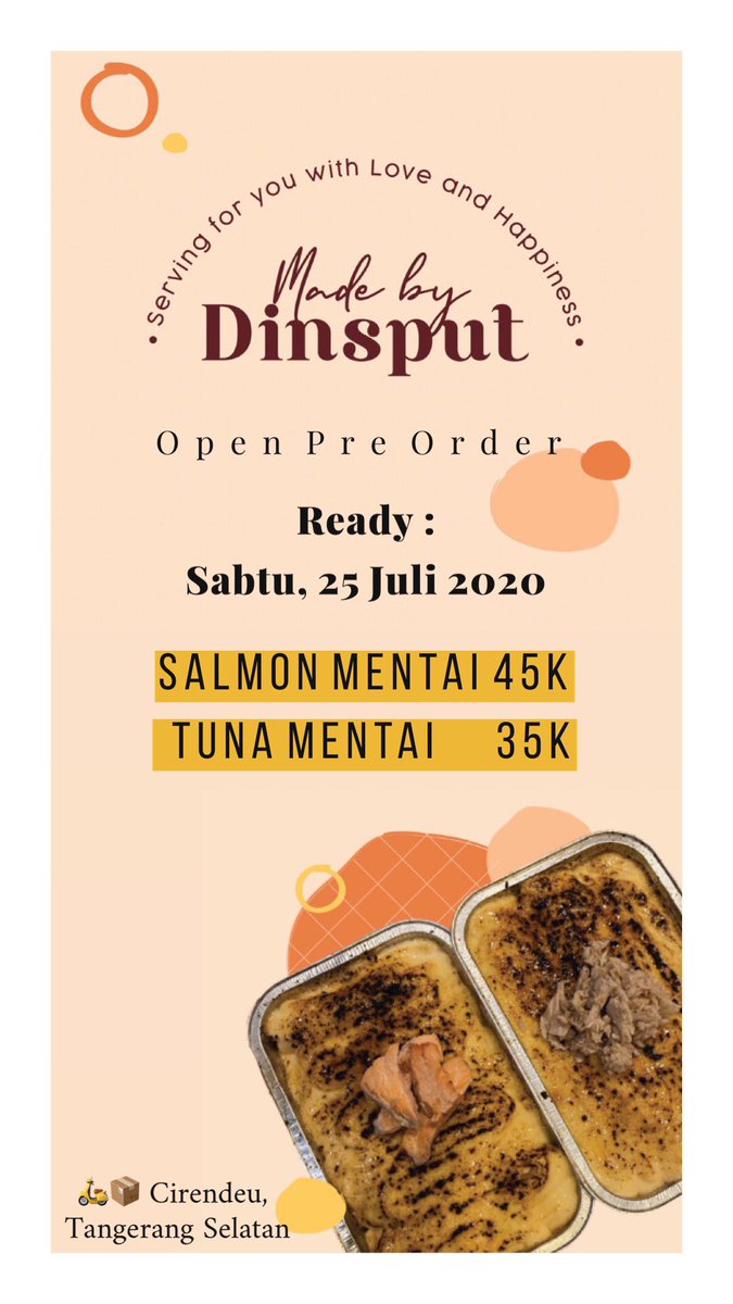 dinsput's tweet photo. Temen-temen daerah Tangerang selatan, Jakarta dan sekitarnya. Yuk yuk dicoba mentainya @/made.bydinsput. orang-orang suka banget sama rasa nasinya. Yang penasaran boleh diorder 1 dulu tapi kalo mau langsung banyak juga boleh kak #salmonmentai #tunamentai #tangsel #Jakarta https://t.co/1JBzxHxyMz