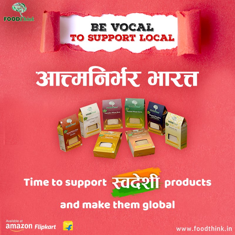 foodthink18's tweet photo. India's gourmet lifestyle food brand is going #VocalForLocal.
Support #Swadeshi business & make them globally popular
Shop Now!!
Available on Amazon and Flipkart
Visit us: https://t.co/BERxaJayw7
..
#SelfEmpowerment #Swadeshi #Support #StandForLocal #FOODThink #AtmanirbharBharat https://t.co/QkjzJ0ZCAn