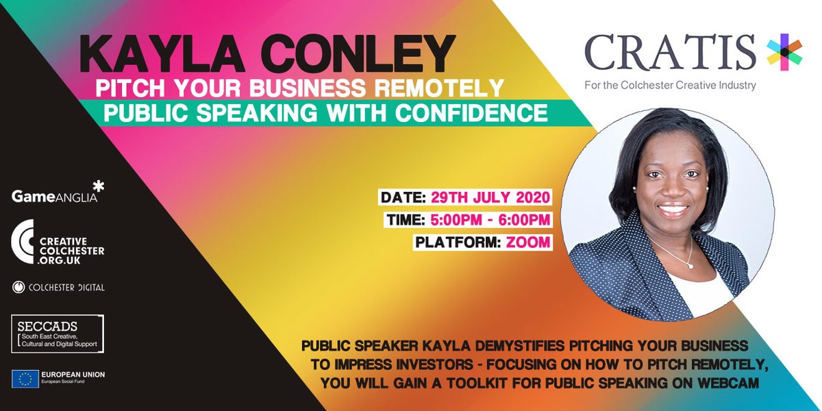 gameanglia's tweet photo. Have you booked yet for our free Wednesday talk to discuss improving your on-line speaking skills? Professional speaker Kayla Conley provides tips and tricks to present yourself in your best light. https://t.co/u8zLG7VkIY #cratis #summerdigitalsessions https://t.co/Ml6kesSD21
