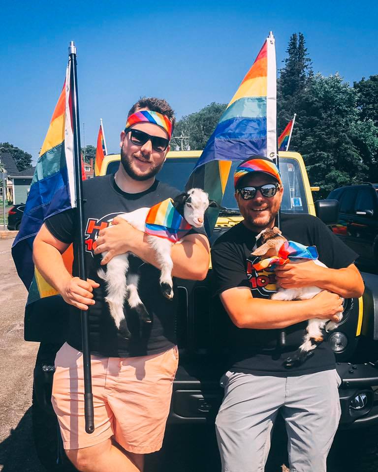 TheHOT1055's tweet photo. We had aspirations of hanging with the Pride Goats again this year, but thanks to Covid (jerk!) there's no parade, and no goats, BUT still lots of fun! Check out the HOT website for all the details on the PRIDE PARADE ON THE WAVES and all the amazing #PEIPrideWeek celebrations! https://t.co/PSU6wRwFMb