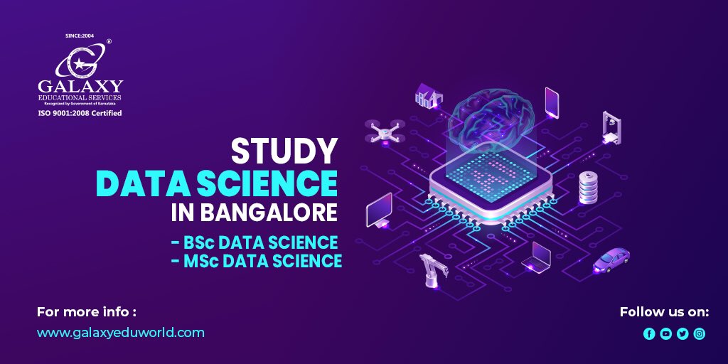 Study Data Science in Bangalore
- BSc Data Science
- MSc Data Science

FOR MORE INFORMATION
Call us at: +91 8088602346
_
#DataScience #bscdatascience #MScDataScience #galaxyeduworld #bsccolleges #msccolleges #pucstudents #sciencestudents #colleges #science #degree #StudyinIndia