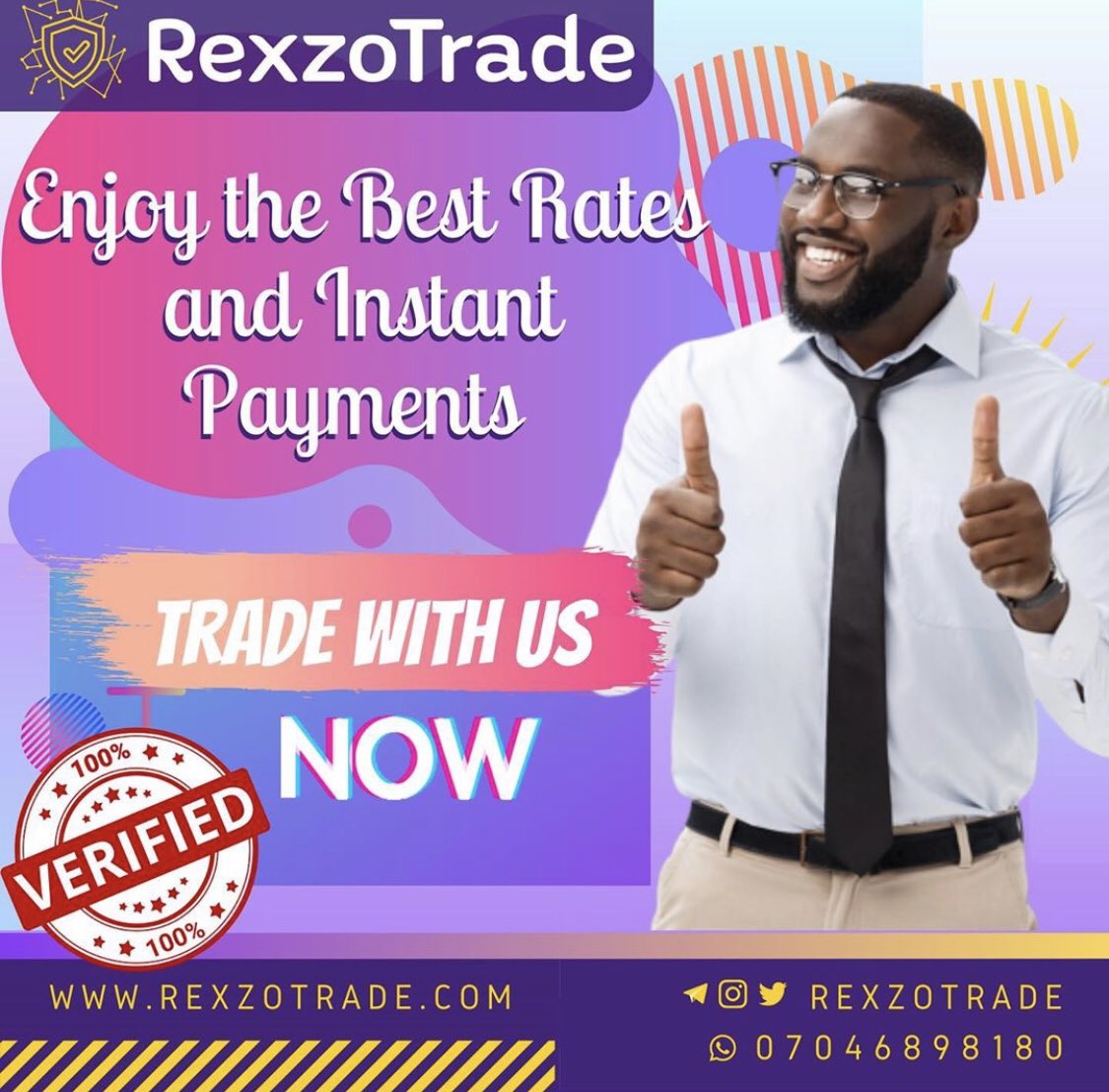 rexzotrade's tweet photo. Rated Upgraded! Get paid at the best rates 24/7 at https://t.co/3LsPaFkmX5 

Trending: #bengkok #RoyalNengi #bbnajia2020 #WizkidAt30 https://t.co/WfNfyY0Mxf
