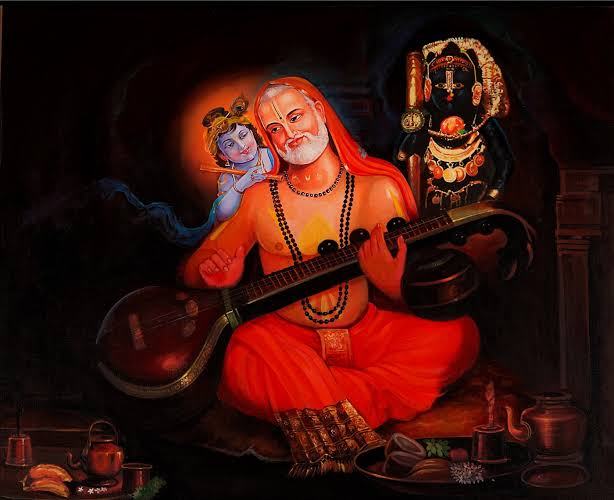 The right kind of raga on the Veena can create the Saathvic and noble rasa and Bhava in human beings. The human being needs to be elevated from the mundane materialistic and ignoble thoughts and feelings of his material life to noble and Sathvic feelings and consciousness.