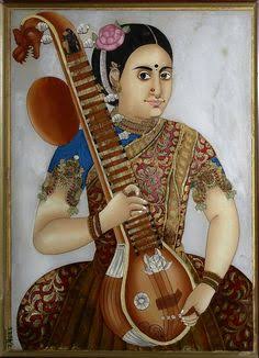 Some of the beautiful  #paintings depicting the veena as choice for traditional paintings