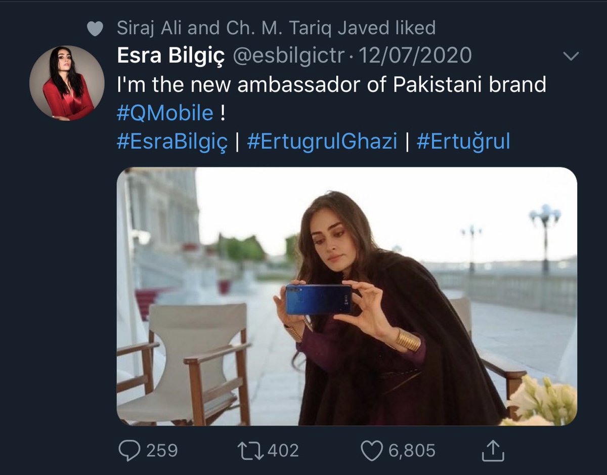 Dammnserious's tweet photo. #qmobile really???
#esrabilgiç #ErtugrulGhazi #Ertugrul #halimasultan #Pakistan https://t.co/RieK1PjdYO